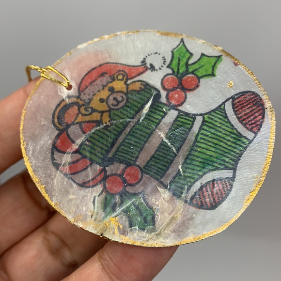 Teddy Bear in Christmas stocking vintage ornament holiday decor - Picture 9 of 14